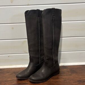 Frye Gray Knee High Leather Boots